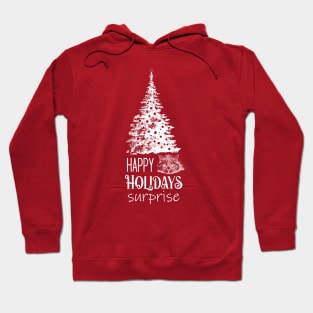 Winter Holidays Joke with Cat and Christmas Tree Hoodie